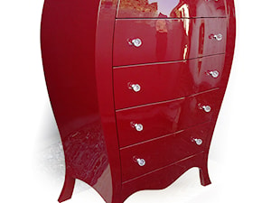 Komoda czerwona wysoki połysk - zdjęcie od Fuchs Furniture Pracownia Meblarska