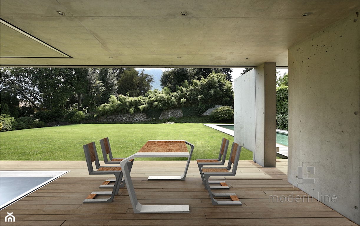 nowoczesne meble ogrodowe z betonu