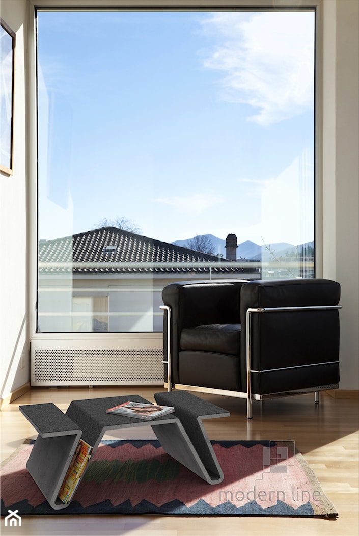 Nowoczesne stoły i krzesła z betonu architektonicznego. - Salon, styl minimalistyczny - zdjęcie od Modern Line - Homebook