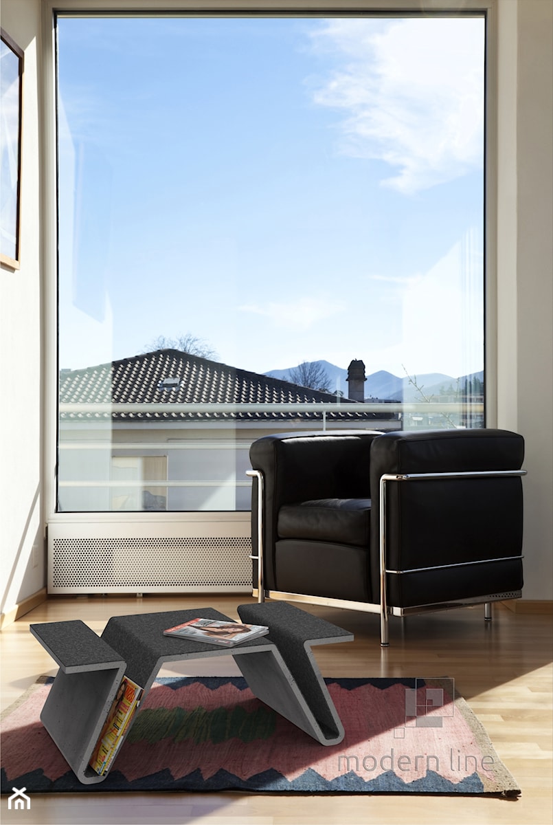 Nowoczesne stoły i krzesła z betonu architektonicznego. - Salon, styl minimalistyczny - zdjęcie od Modern Line