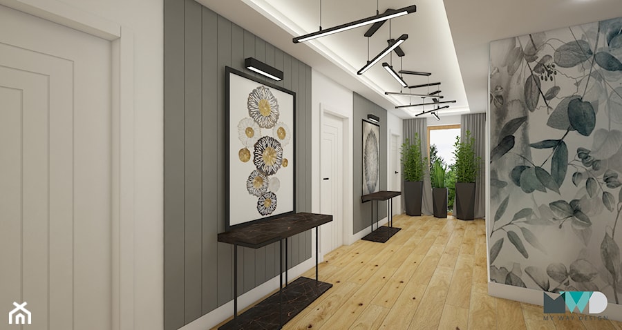 Wood Concept Dom w Domaniewie - Hol / przedpokój, styl nowoczesny - zdjęcie od MyWay Design