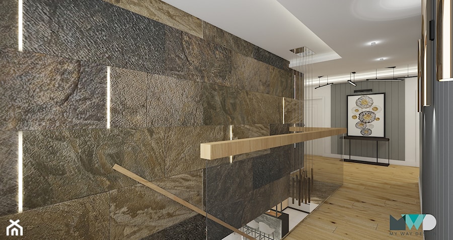 Wood Concept Dom w Domaniewie - Hol / przedpokój, styl nowoczesny - zdjęcie od MyWay Design