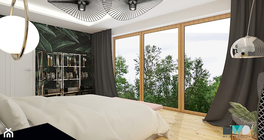 Wood Concept Dom w Domaniewie - Sypialnia, styl nowoczesny - zdjęcie od MyWay Design