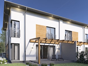 elewacja domu z elementem drewna - zdjęcie od MyWay Design