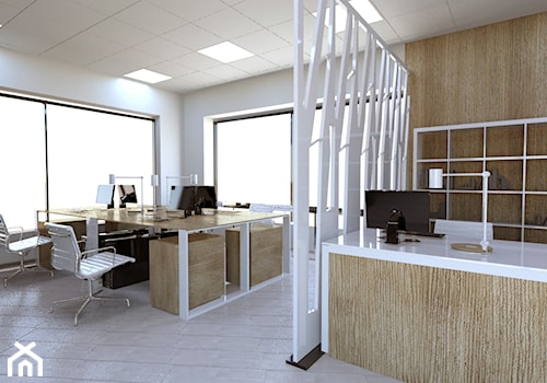 Agencja nieruchomości JEDYNKA - Duże białe biuro, styl minimalistyczny - zdjęcie od Archibranża