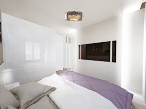 Mieszkanie 56m2 - Średnia beżowa sypialnia, styl minimalistyczny - zdjęcie od Archibranża