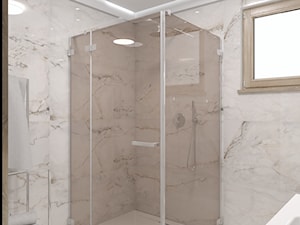 łazienka - prysznic z brązową szybą - Łazienka, styl nowoczesny - zdjęcie od B-projekt Beata Krekora