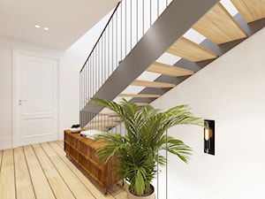 Eklektyczne mieszkanie dla kawalera. - Średni biały hol / przedpokój, styl minimalistyczny - zdjęcie od YAY! ARCHITEKTURA