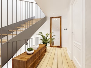 Eklektyczne mieszkanie dla kawalera. - Średni biały hol / przedpokój, styl minimalistyczny - zdjęcie od YAY! ARCHITEKTURA