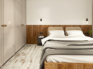 Eklektyczne mieszkanie dla kawalera. - Średnia szara sypialnia, styl minimalistyczny - zdjęcie od YAY! ARCHITEKTURA