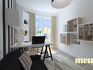 Redłowo - Średnie białe czarne biuro, styl skandynawski - zdjęcie od MOCCADesign