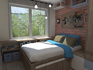 Sypialnia, styl industrialny - zdjęcie od archJudyta Aranżacja Wnętrz Judyta Grzybek