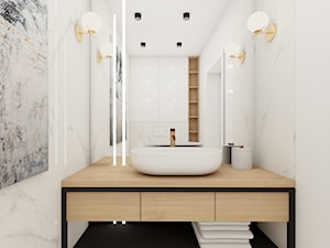 Piękna łazienka dla gości ! - zdjęcie od Nabakowska Agnieszka Architekt Wnętrz