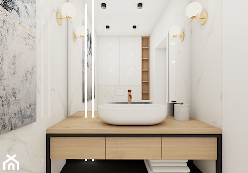 Piękna łazienka dla gości ! - zdjęcie od Nabakowska Agnieszka Architekt Wnętrz