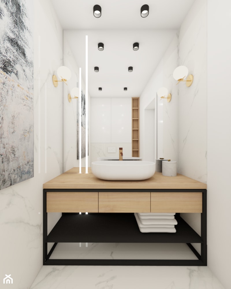 Piękna łazienka dla gości ! - zdjęcie od Nabakowska Agnieszka Architekt Wnętrz - Homebook