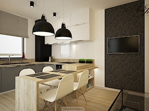 Mieszkanie na wynajem Wrocław ul. Zagłębiowska - Kuchnia, styl skandynawski - zdjęcie od And Interior Design
