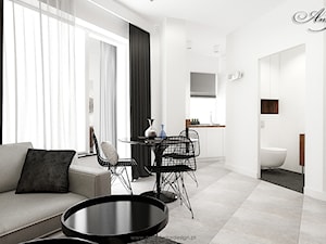 Kawalerka Wrocław ul. Kamieńskiego - Salon, styl minimalistyczny - zdjęcie od And Interior Design