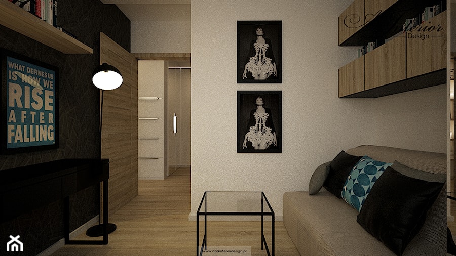 Mieszkanie na wynajem Wrocław ul. Zagłębiowska - Sypialnia, styl nowoczesny - zdjęcie od And Interior Design