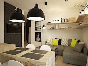 Mieszkanie na wynajem Wrocław ul. Zagłębiowska - Salon, styl skandynawski - zdjęcie od And Interior Design