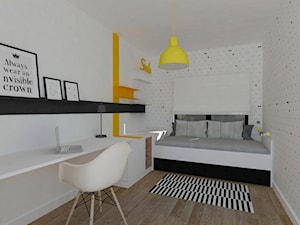 Pokój dziecka - Średni biały pokój dziecka dla nastolatka dla chłopca dla dziewczynki, styl nowoczesny - zdjęcie od emilia cieśla | design & interior design