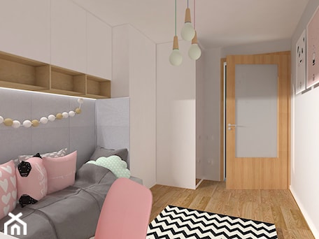 Aranżacje wnętrz - Pokój dziecka: Pokój Tosi - Mały biały pokój dziecka dla nastolatka dla dziewczynki, styl minimalistyczny - emilia cieśla | design & interior design. Przeglądaj, dodawaj i zapisuj najlepsze zdjęcia, pomysły i inspiracje designerskie. W bazie mamy już prawie milion fotografii!