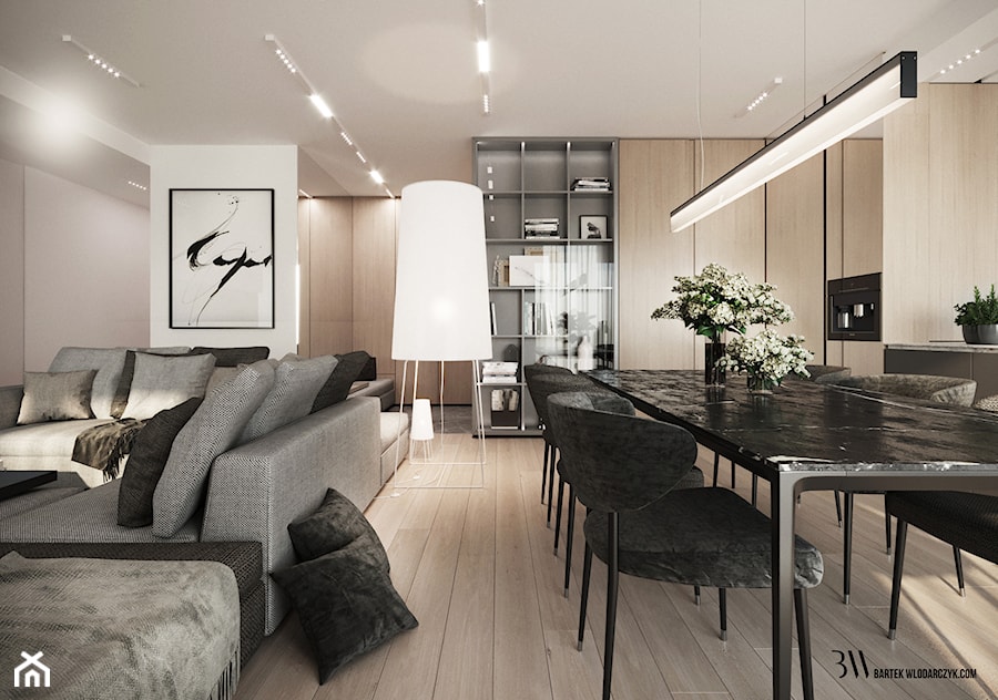 Apartament Zawady - Salon, styl nowoczesny - zdjęcie od Bartek Włodarczyk Architekt