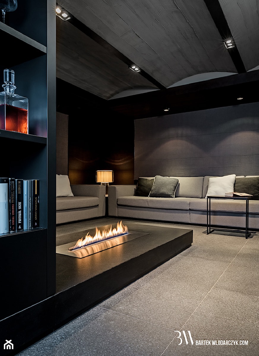 Salon wypoczynkowy -pomieszczenie multimedialne - zdjęcie od Bartek Włodarczyk Architekt