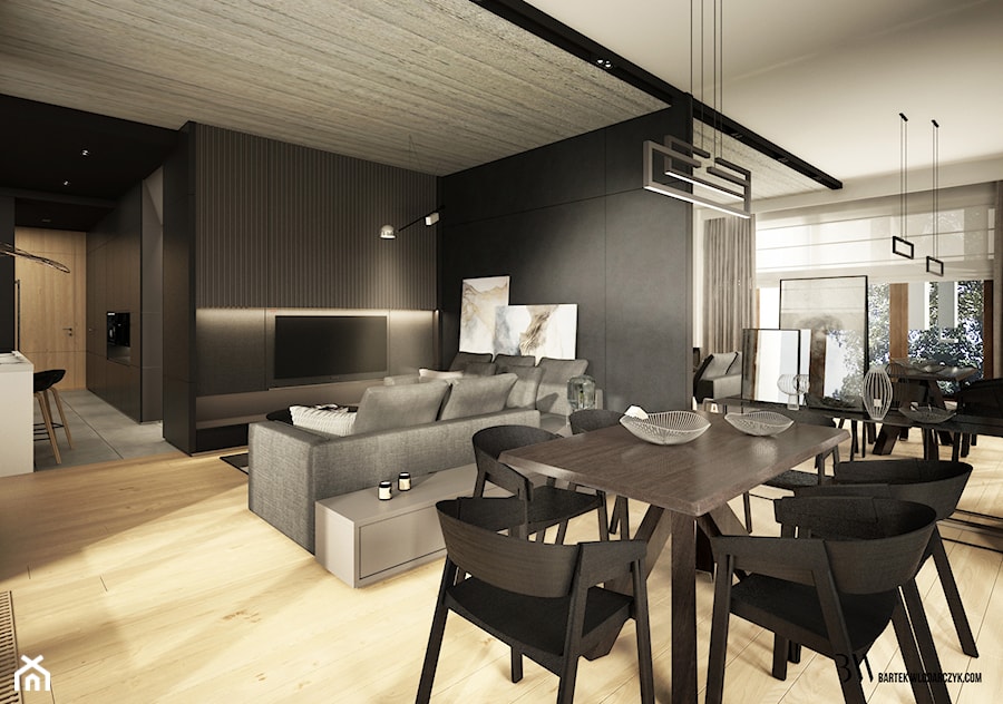 Apartament Ochota - Salon, styl nowoczesny - zdjęcie od Bartek Włodarczyk Architekt