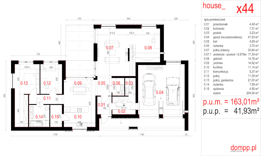 Projekty domów - House x44 - DomPP.pl - zdjęcie od Majchrzak Pracownia Projektowa