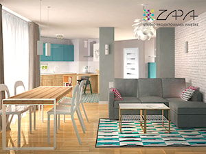 Mieszkanie 70 m2, ul. Zaciszna, Oława - Salon - zdjęcie od ZAPA Studio Projektowe