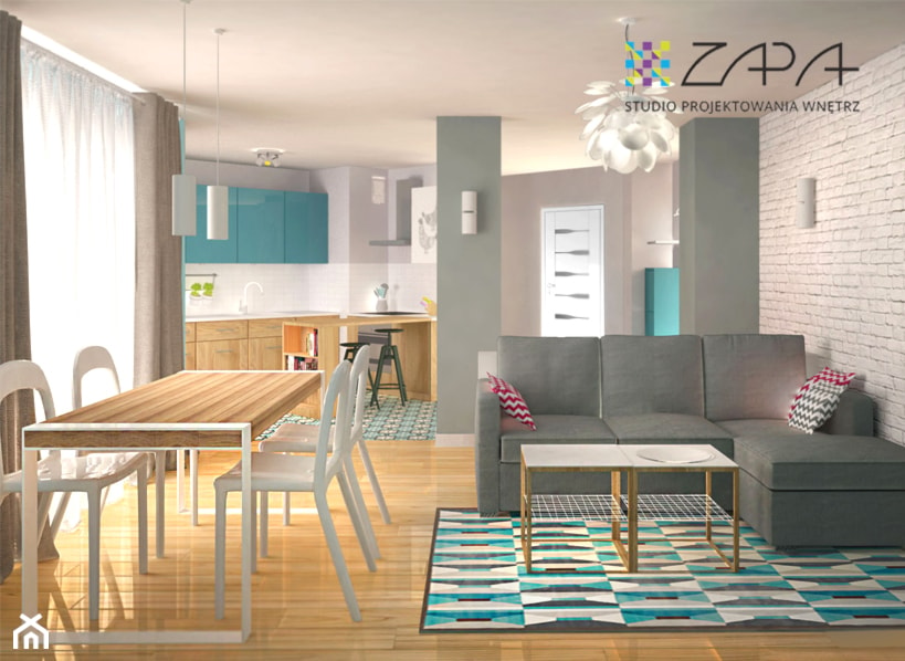 Mieszkanie 70 m2, ul. Zaciszna, Oława - Salon - zdjęcie od ZAPA Studio Projektowe - Homebook