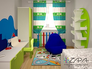 Pokój Bartusia 12 m2, ul. Przyjaźni, Wrocław - Pokój dziecka - zdjęcie od ZAPA Studio Projektowe