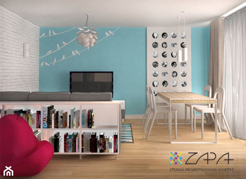 Mieszkanie 70 m2, ul. Zaciszna, Oława - Jadalnia, styl skandynawski - zdjęcie od ZAPA Studio Projektowe - Homebook