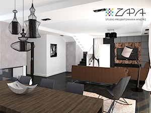 salon z jadalnią - zdjęcie od ZAPA Studio Projektowe