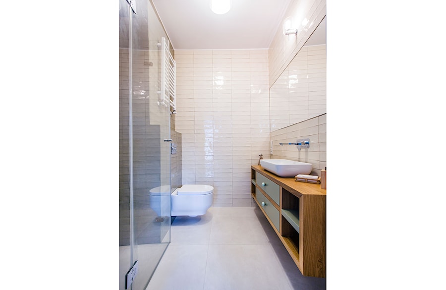 MAGDALENKA - Mała bez okna łazienka, styl nowoczesny - zdjęcie od Hekkelstrand
