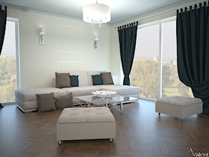 Aranżacja i projekt wnętrza domu w stylu GLAMOUR - Duży salon, styl glamour - zdjęcie od Aranżacja | Wnętrza | Projekty | Wykończenia domów i mieszkań