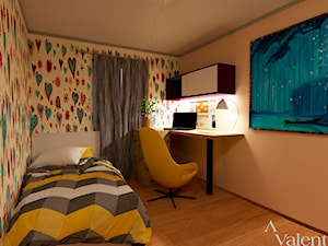 Pokój młodzieżowy - Mały szary pokój dziecka dla nastolatka dla chłopca dla dziewczynki, styl nowoczesny - zdjęcie od Aranżacja | Wnętrza | Projekty | Wykończenia domów i mieszkań