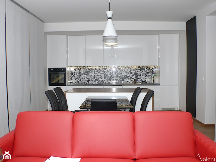 Apartament w Krakowie - projekt i realizacja - Salon, styl nowoczesny - zdjęcie od Aranżacja | Wnętrza | Projekty | Wykończenia domów i mieszkań