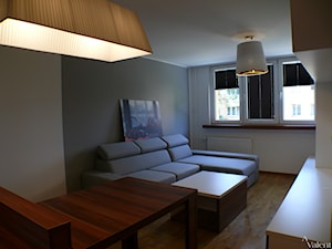 Generalny remont małego mieszkania - Kuchnia otwarta na salon - Salon, styl nowoczesny - zdjęcie od Aranżacja | Wnętrza | Projekty | Wykończenia domów i mieszkań