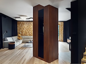 Dom IV - Średni czarny salon, styl nowoczesny - zdjęcie od SIKORA WNĘTRZA