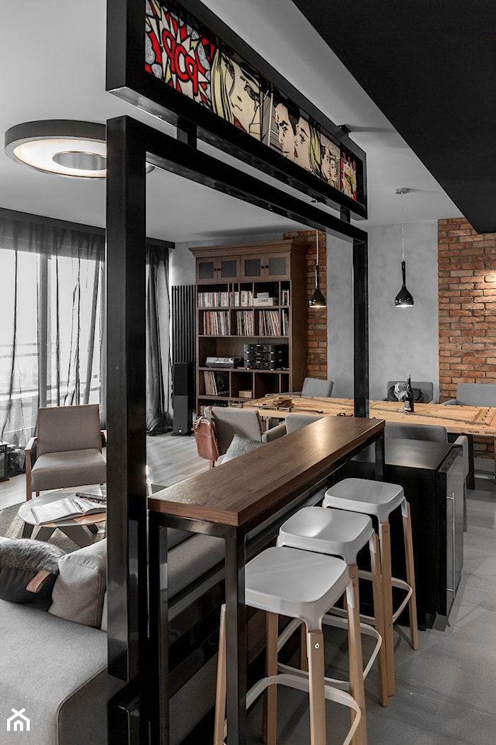 Apartament w Gdańsku - Średnia jadalnia w salonie, styl nowoczesny - zdjęcie od SIKORA WNĘTRZA - Homebook