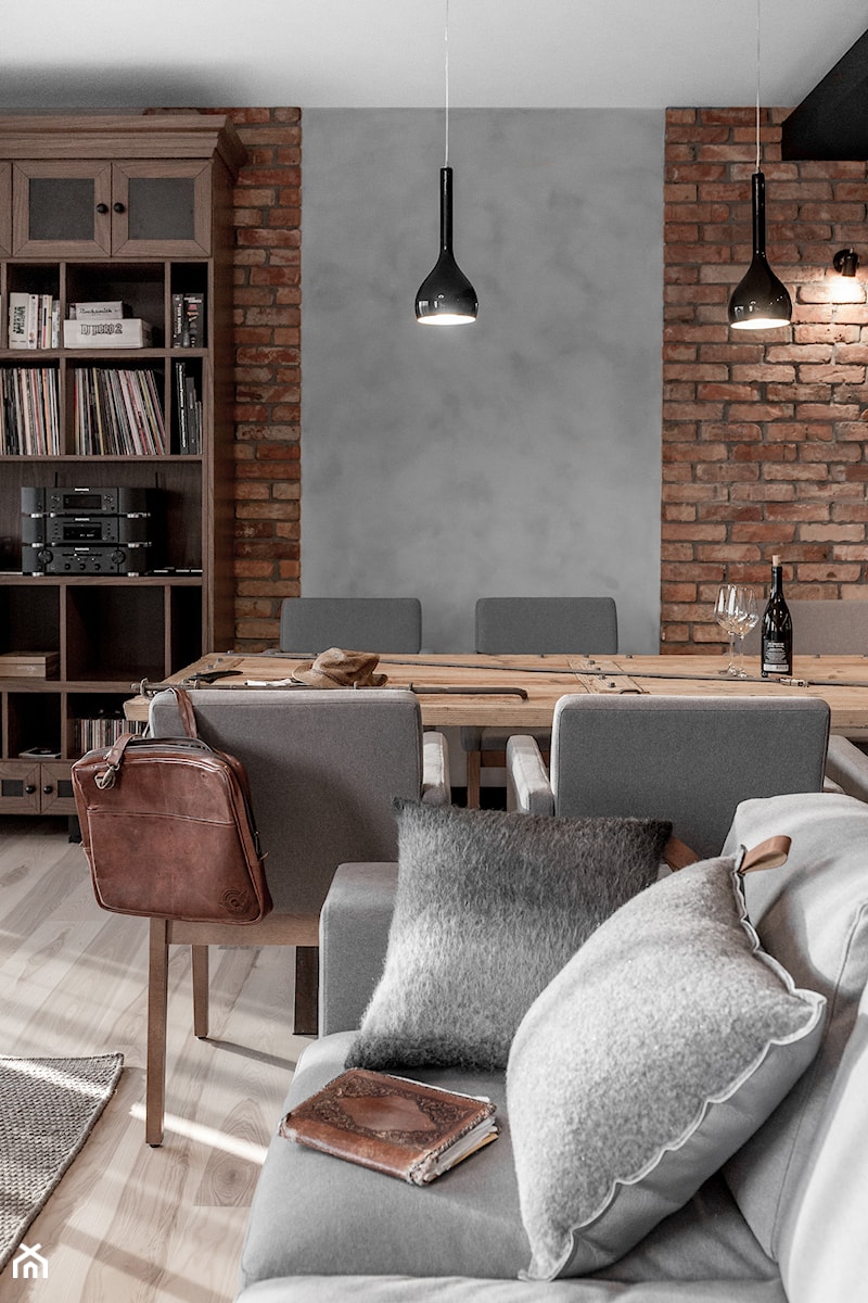 Apartament w Gdańsku - Średnia jadalnia w salonie, styl nowoczesny - zdjęcie od SIKORA WNĘTRZA