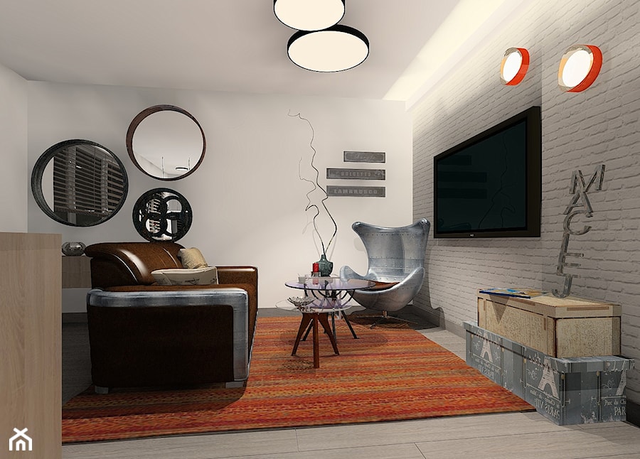 Mieszkanie 46 m2 - Salon, styl tradycyjny - zdjęcie od ARTIEGO Lublin- Projekty wnętrz