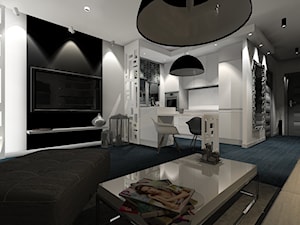 Mieszkanie 47.9m2 - Salon, styl nowoczesny - zdjęcie od ARTIEGO Lublin- Projekty wnętrz