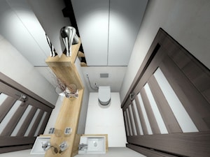 Mieszkanie 60m2 - Mała na poddaszu bez okna łazienka, styl nowoczesny - zdjęcie od ARTIEGO Lublin- Projekty wnętrz