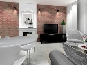 Mieszkanie 50 m2 - Mały salon - zdjęcie od ARTIEGO Lublin- Projekty wnętrz