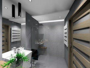 Segment mieszkalny - Średnia bez okna z punktowym oświetleniem łazienka - zdjęcie od ARTIEGO Lublin- Projekty wnętrz