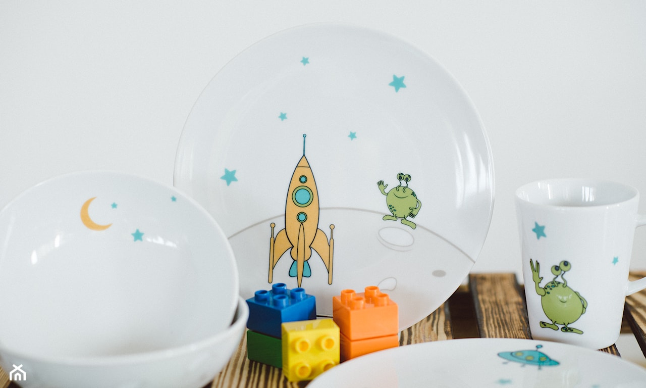 ceramika dla dzieci z motywem rakiet
