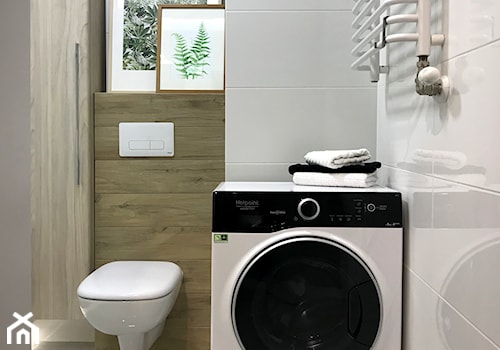 PROJEKT MIESZKANIA W STANIE DEWELOPERSKIM - Mała z pralką / suszarką łazienka, styl nowoczesny - zdjęcie od ADS HOME CONCEPT