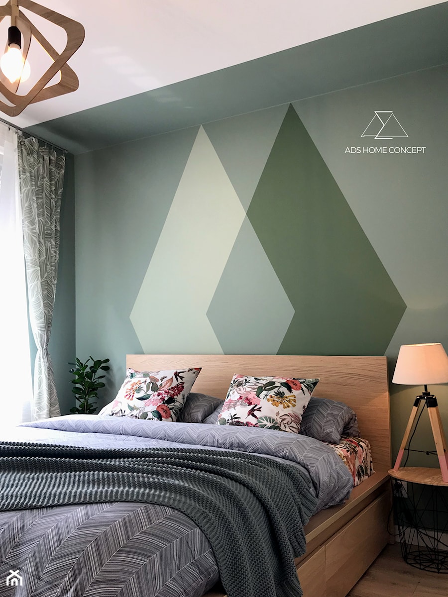 PROJEKT MIESZKANIA W STANIE DEWELOPERSKIM - Mała zielona sypialnia, styl nowoczesny - zdjęcie od ADS HOME CONCEPT